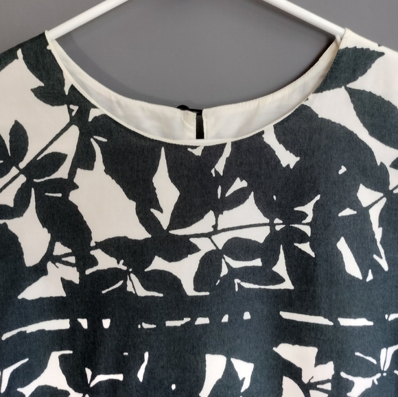 marimekko shift dress, border print supergraphic shadow flowers - Picture 4 of 7